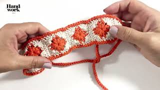 Aprende a tejer Diadema a crochet con cuadrados Crochet para principiantes [upl. by Eads98]