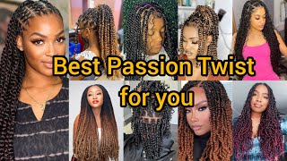 Most Elegant Braid Hairstyles for Black Ladies  Passion Twist Hairstyle  Braids Hairstyle [upl. by Orodoet]