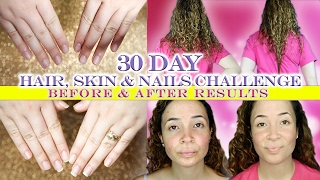 NATURES BOUNTY 30 DAY HAIR SKIN amp NAILS CHALLENGE BEFORE amp AFTER RESULTS [upl. by Ttekcirc]