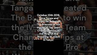 October 10th 2016  tamatonga and tangaloa defeated the Briscoes to win the iwgp Tag Team Titles [upl. by Ettezyl]