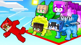 Minecraft pero SOMOS DINOSAURIOS en Un Bloque [upl. by Nagyam]