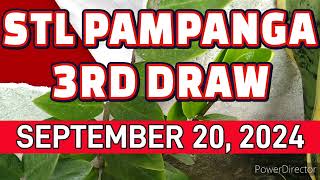 STL PAMPANGA RESULT TODAY 3RD DRAW SEPTEMBER 20 2024 8PM  FRIDAY [upl. by Ettelorahc]