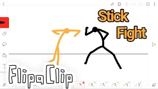 How to animate a Stick Fight on FlipaClip [upl. by Sucramad]