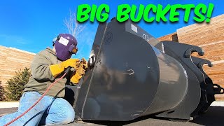 MOBILE WELDING ON BRAND NEW LOADER BUCKETS [upl. by Ahsimin]