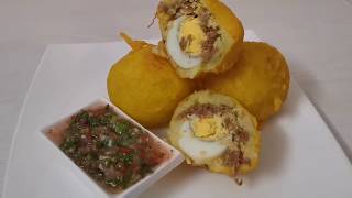 Receta de papas rellenas colombianas [upl. by Alex]