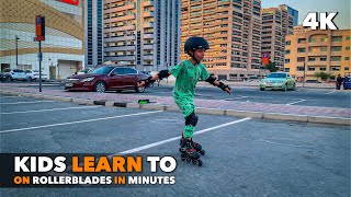 Kids Learn to Jump on Rollerblades in Minutes – You Won’t Believe It [upl. by Lila]