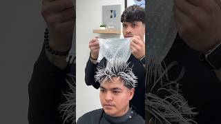 MECHAS PLATINADAS🤍TAPER FADE CON COLA DE PATO😱🎥COMBINACIÓN PERFECTA😳👇🏻tutorial [upl. by Gilead192]