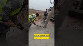 Concrete casting process for plantation area roads [upl. by Ninahs712]