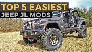 Top 5 Easiest Jeep JL Wrangler Mods [upl. by Fianna]