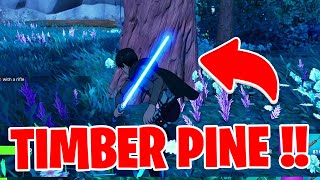 knock down a timber pine with a force ability or lightsaber Fortnite [upl. by Delinda]