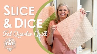 Easiest Quickest Fat Quarter Quilt 😮 Just 12 Fat Quarters in Slice amp Dice Fat Quarter Shop Clubs [upl. by Anirbys]