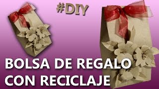 BOLSA DE REGALO  Cómo hacer BOLSAS DE PAPEL PARA REGALO 🛍 🛍 [upl. by Einohtna]