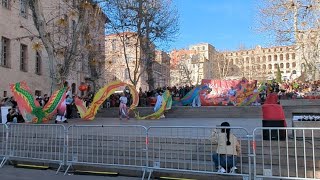 Nouvel An chinois danse des dragons à lhôtel de ville Marseille 👏🎊🎉🥳🧧🧧🧨🧨🧨 [upl. by Bertolde]