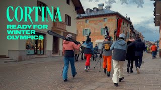 Luxury Ski Resort Cortina d’Ampezzo Dolomites Italy  4K 60FPS Walking Tour [upl. by Dulcy]