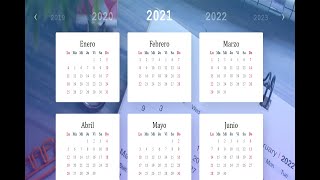 Calendario de 2022 con HTML CSS y JAVASCRIPT  Calendar 2022 [upl. by Olen102]