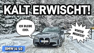 BMW i4 40 Elektroauto Wintertest Läuft die Vorkonditionierung Ladezeit  Verbrauch  Reichweite [upl. by Ainocal]