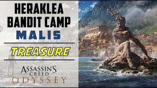 Heraklea Bandit Camp Malis  Loot Treasure Location  ASSASSINS CREED ODYSSEY [upl. by Dulla187]