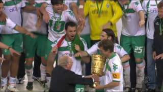 DFBPokalfinale in Berlin 2009 Werder Bremen  Bayer Leverkusen Siegesfeier Bremens [upl. by Frederico743]