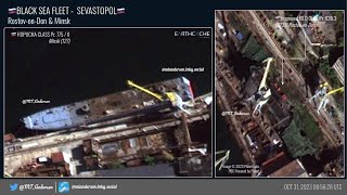 Minsk Leaves Dry Dock at Sevastopol and a New RopuchaClass Ship Enters Dry Dock [upl. by Neleag]