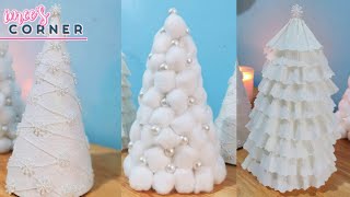 DIY CHRISTMAS TREE DECORATIONS PAPER  DIY WHITE CHRISTMAS TREE IDEAS [upl. by Lledo666]