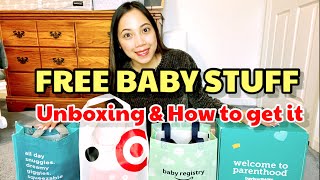 FREE BABY STUFF 2023  Unboxing amp How to get it  Mom life [upl. by Fiora223]