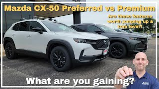 2024 Mazda CX50 Preferred vs Premium what features are you gaining [upl. by Nol726]