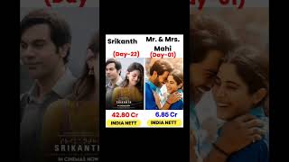 Srikant vs MrampMrsMahi movie comprise end box office collections day 1 vs day 22 Collections [upl. by Sesilu167]