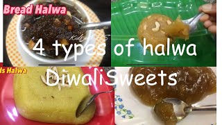 Diwali sweets RecipeHalwa Recipeswheat Halwa Bread HalwaAlmond HalwaMoong dal Halwa [upl. by Esiuolyram]