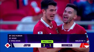 FULL HIGHLIGHT JEPANG VS INDONESIA  PIALA ASIA 2023  Group D  Fans Camera [upl. by Shaughnessy752]