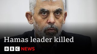 Video footage confirms Hamas leader Yahya Sinwar killed by Israeli forces  BBC News [upl. by Ahk]