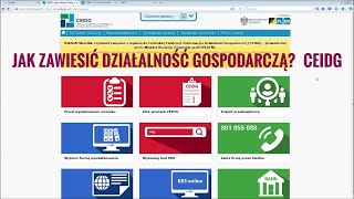 Jak zawiesić działalność gospodarczą CEIDG Wniosek Elektroniczny  ForumWiedzy [upl. by Eidassac970]