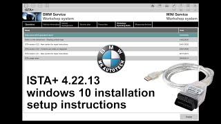 Rheingold ISTA D  BMW How to install and setup ISTA with KDCAN Cable on Windows 10 [upl. by Nnaeirelav]