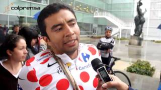 Así fue la llegada de Nairo Quintana a Bogotá orgullo del ciclismo colombiano [upl. by Tiossem]