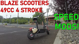 Blaze Scooters 49CC 4 Stroke Performance Speed Mods [upl. by Robers]