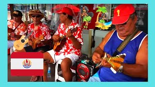 Discover Tahiti Singing and playing the Ukulele in Papeete [upl. by Slinkman187]