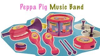 Peppa pig school band  Peppa Pigs music band unboxing [upl. by Erreit]