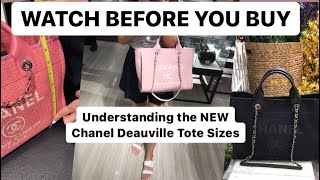 NEW Chanel Deauville SMALL Totes sizes colors prices mod shots and more… [upl. by Eanyl]