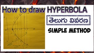 How to draw HYPERBOLA explain in telugu [upl. by Dogs]