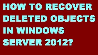 How to use LightWeight Directory Access Protocol to recover deleted objects [upl. by Ueihtam]