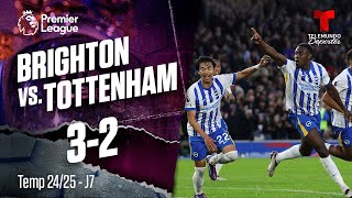 Highlights amp Goals Brighton vs Tottenham 32  Premier League  Telemundo Deportes [upl. by Vasos885]