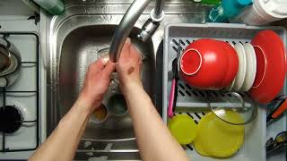 31 October 2024  Washing dishes clean with me transparent cleaning ASMR notalk Episode 1372 [upl. by Sallie]