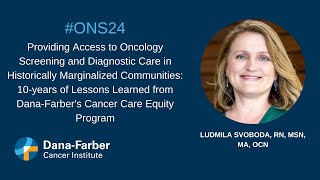 ONS Congress 2024 Ludmila Svoboda RN MSN  DanaFarber Cancer Institute [upl. by Waynant]