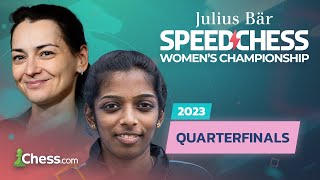 Julius Baer Womens Speed Chess Championship 2023 Quarterfinal  Vaishali v Kosteniuk [upl. by Anelyak]