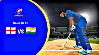 India vs England T20 cricket match  Real cricket 24 game  India Good Performance rc24 [upl. by Grussing]