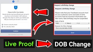 How To Change The Locked Facebook Accounts Date of Birth  Lock FB Account Ka DOB Change Kaise Kare [upl. by Rebmat]