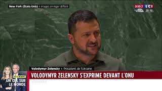 quotLa Russie fait du chantage au monde entierquot  le discours de Volodymyr Zelensky à lONU [upl. by Mundford]