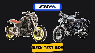 Fekon Motorcycles Falcon X 400 amp Victorino 250i Quick Test Ride [upl. by Anhpad386]