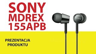 Słuchawki dokanałowe SONY MDREX155APB Czarny [upl. by Stultz]