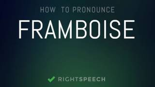 🔴 Framboise  How to pronounce Framboise [upl. by Loar]