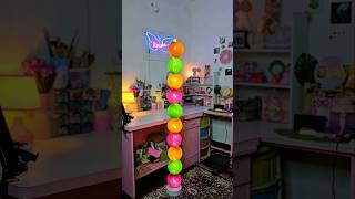 DiY Homemade Ball ⚾️ light lamp 🛋WOW 😱 Emoji craft challenge 💡shorts youtubeshorts trending [upl. by Aerdnaeel]